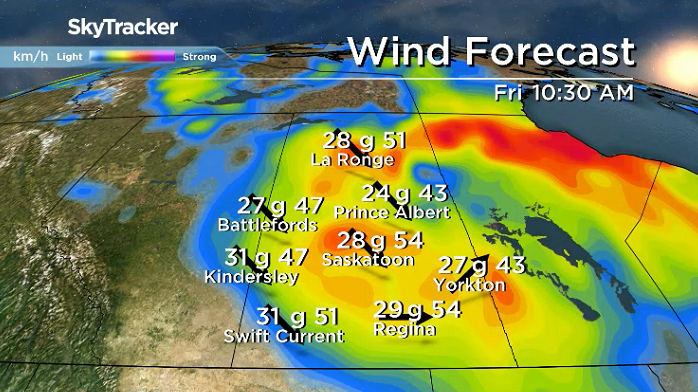 Stronger winds pick back up from the northwest on Friday.