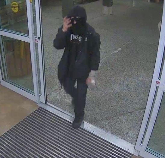 A masked suspect who broke into seniors' rooms at a care facility in Nanaimo on June 8, 2018.