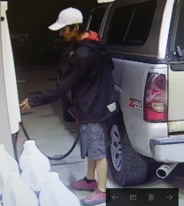 Image of gas theft suspect in Hagersville.