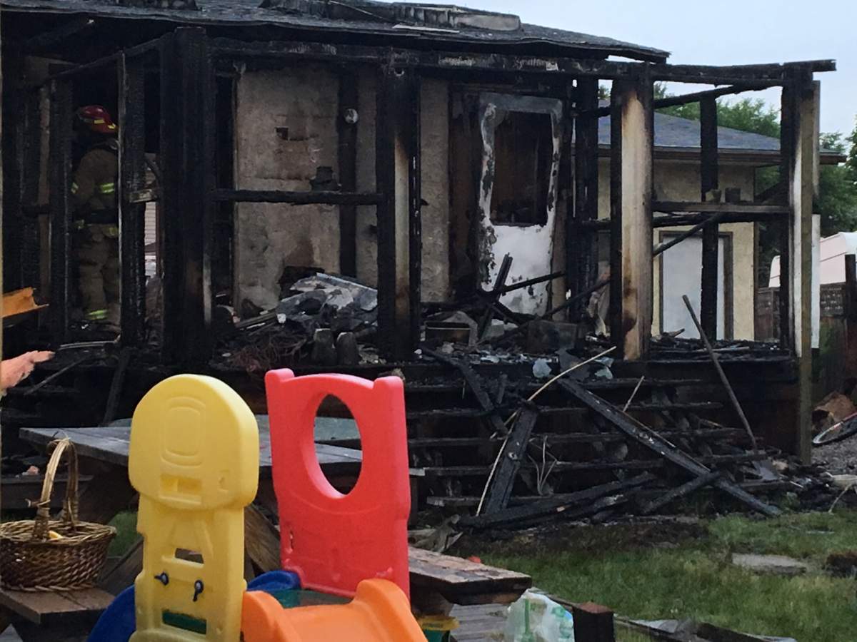 Fire destroyed a home in the community of Temple.