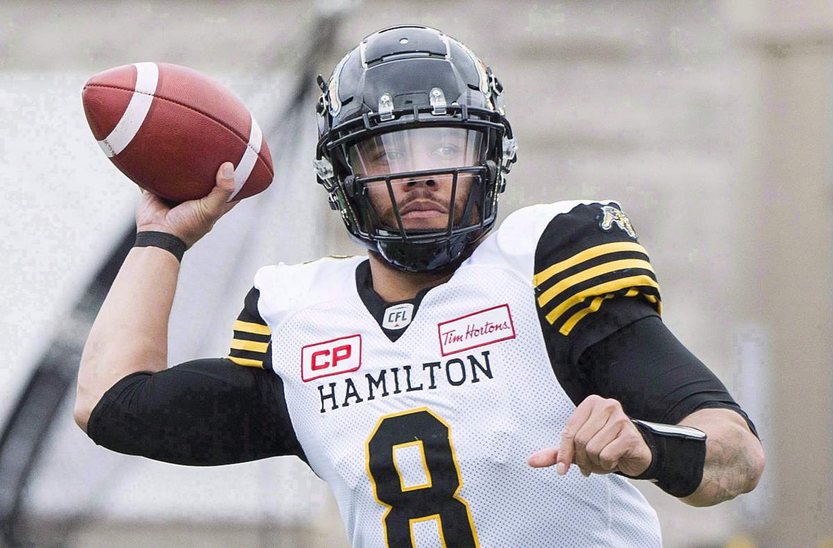 Hamilton Tiger-Cats quarterback Jeremiah Masoli.