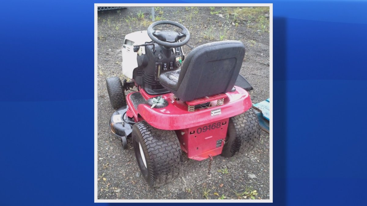 Police say this lawn tractor belonging to the City of Campbellton was stolen last week. 