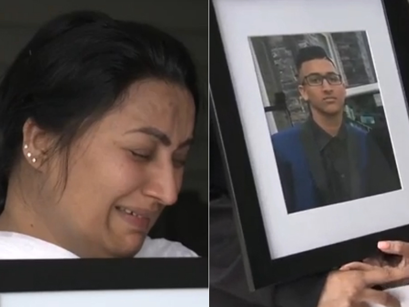 Paramjit Jhutty, left, mourns the death of her son Jason, right.