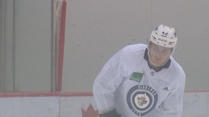 Winnipeg Jets draft pick Kristian Vesalainen skates on Wednesday during their development camp at the Bell MTS Iceplex.