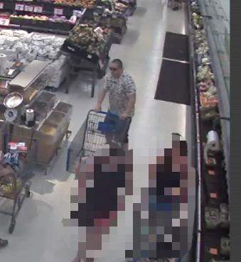 Barrie police are seeking the public’s help identifying a suspect (above) in connection with an assault in Walmart.