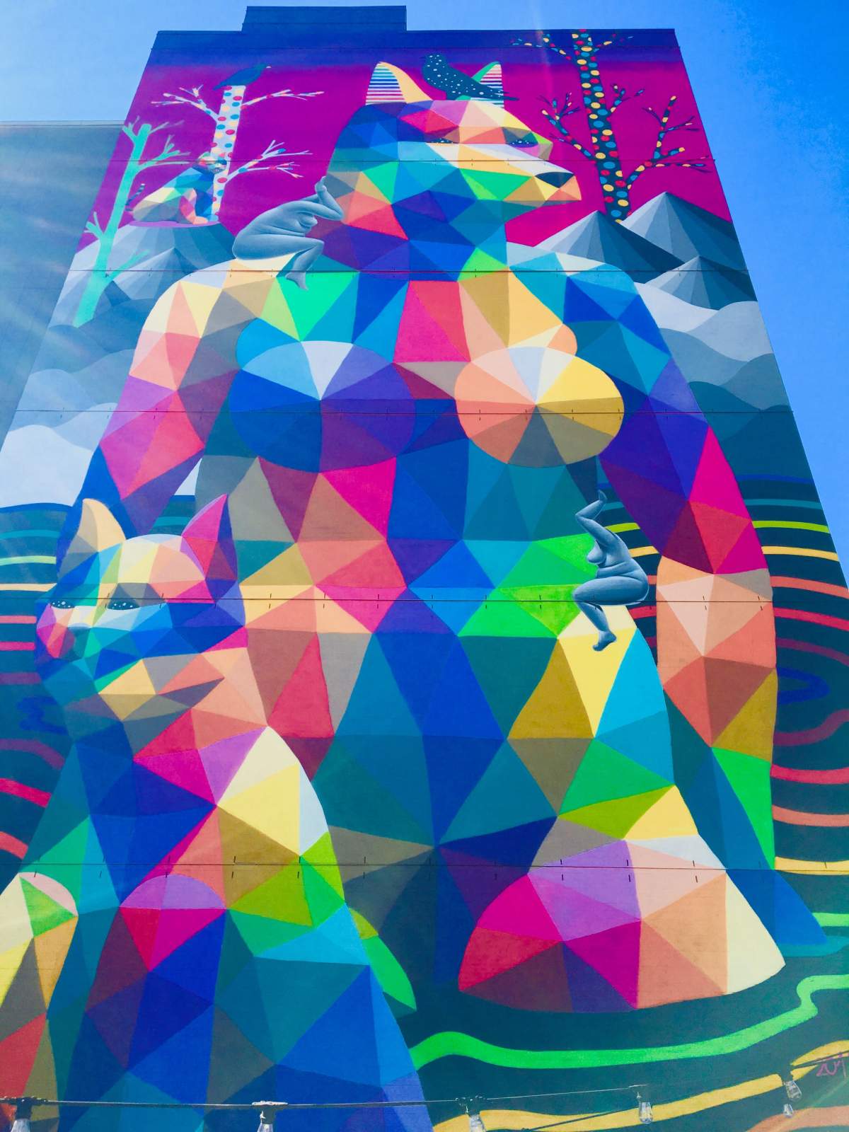 ‘The streets are for everyone’: renowned Spanish street artist almost finished 6-storey mural in Edmonton - image