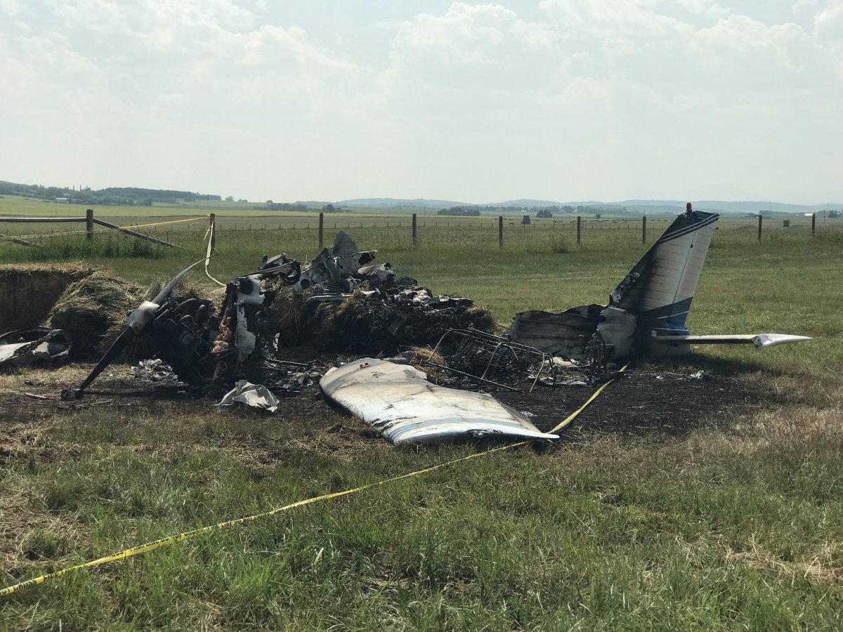 A small plane went down near Black Diamond, Alta. on Sunday night. July 30, 2018.
