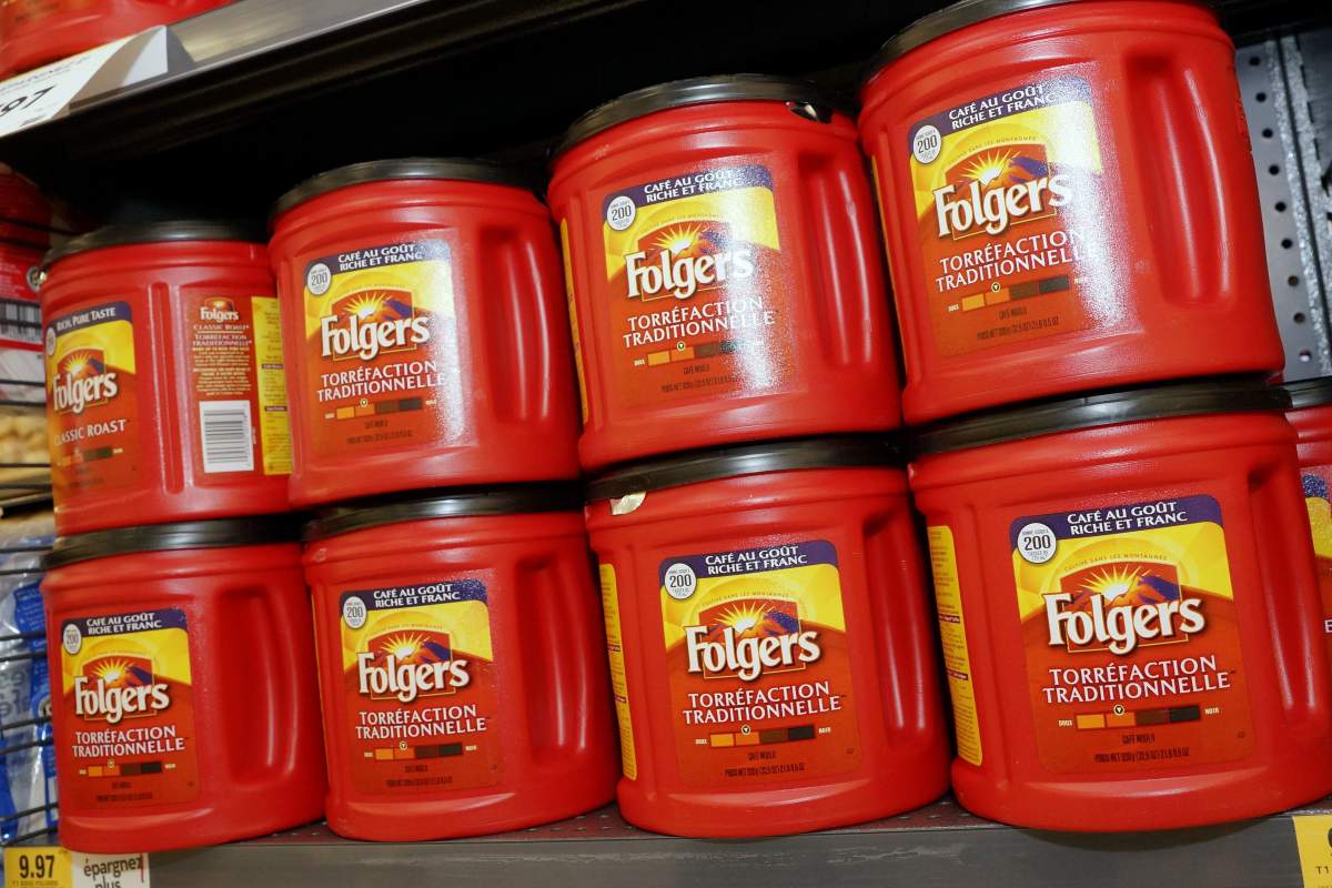 Display of Folgers coffee in Laval, Que., May 9, 2015.