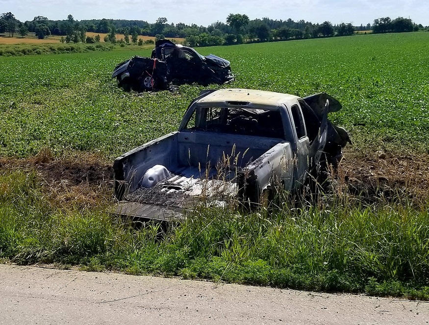 Wellington County OPP and other emergency crews were called to an intersection near Arthur, Ont. on Wednesday morning.