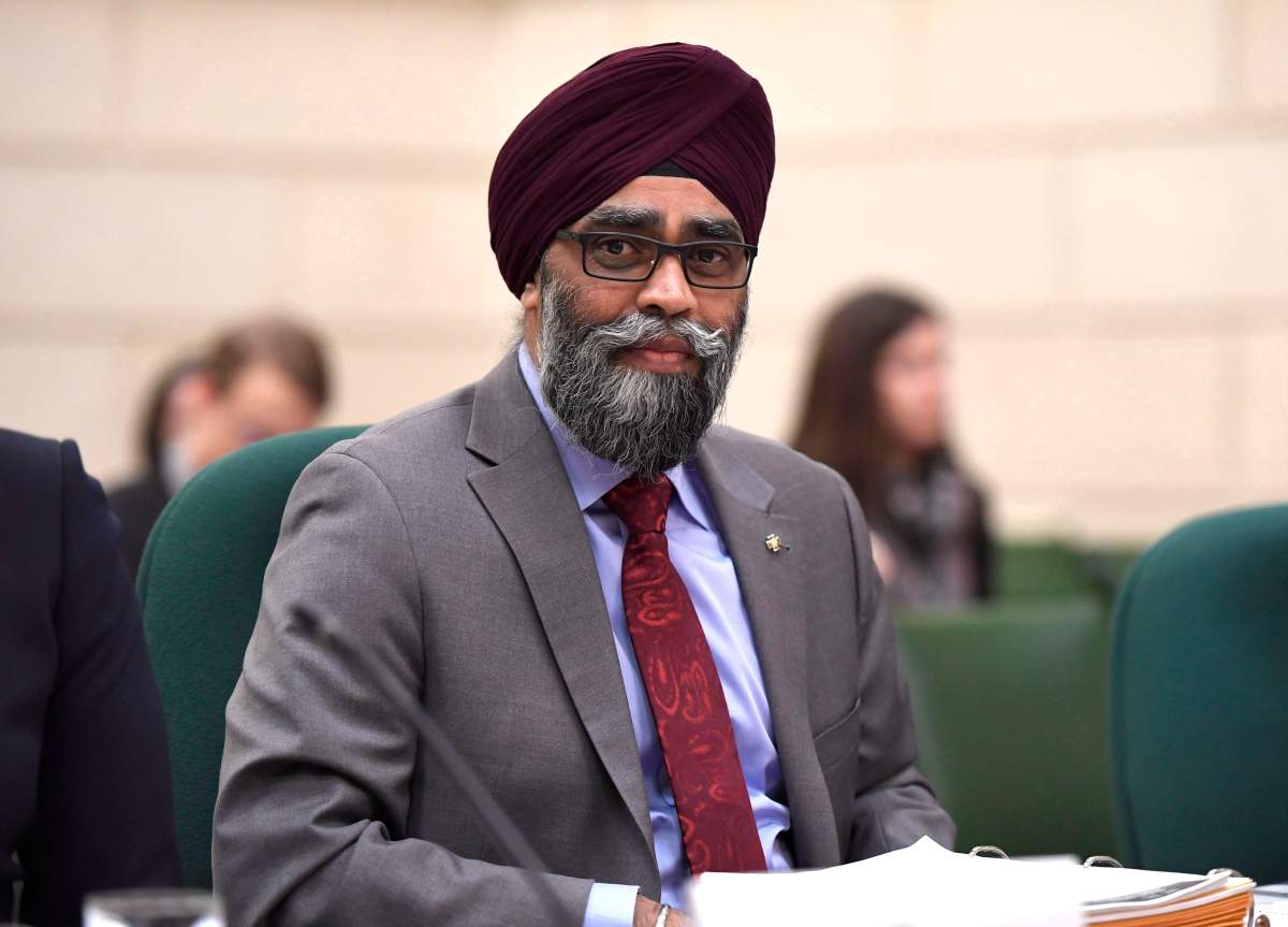 Minister of National Defence Harjit Sajjan appears as a witness at a Commons committee on Supplementary Estimates and Interim Estimates, on Parliament Hill in Ottawa on Tuesday, March 20, 2018.