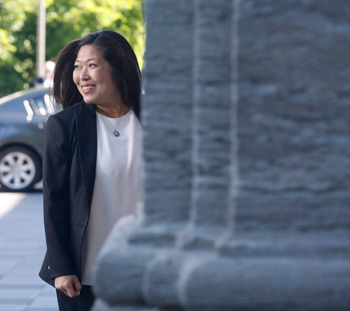 Mary Ng arrives at a swearing in ceremony at Rideau Hall in Ottawa on Wednesday, July 18, 2018. 