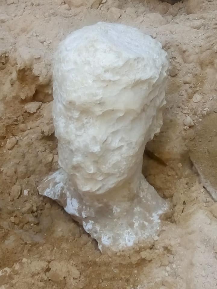 An alabaster head of a man was also found and most probably belongs to the owner of the tomb.