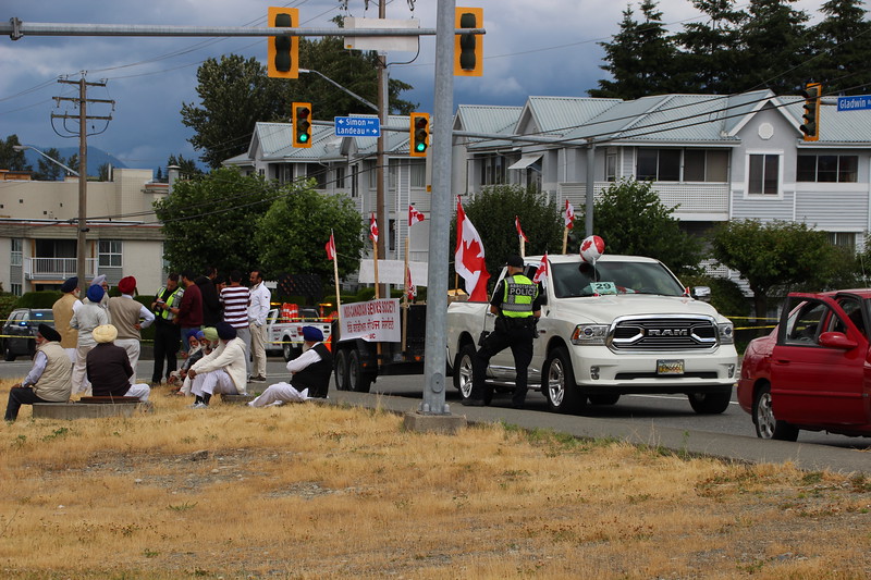 An elderly man is dead, after Abbotsford police say he fell from the back of a pickup truck leaving the Abbotsford Canada Day parade.