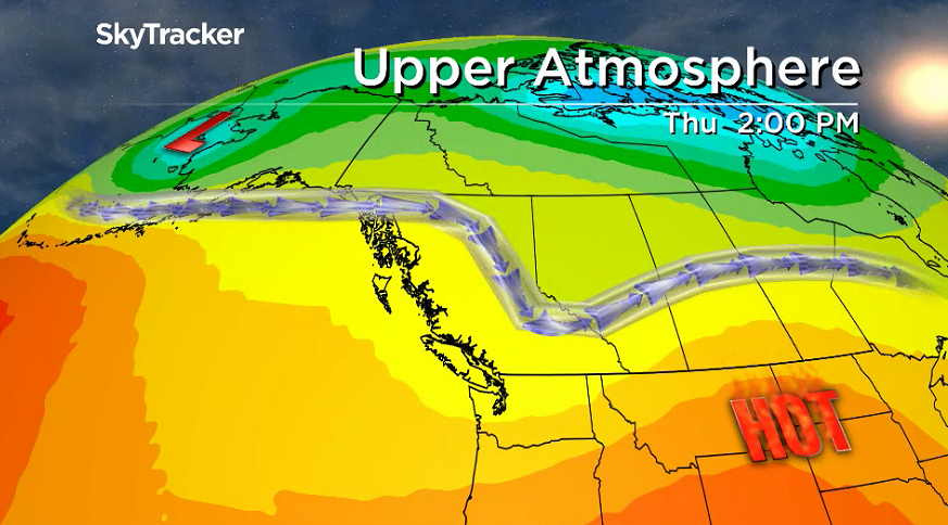 An upper trough will dip in and drop through some cooler and unsettled conditions on Thursday.