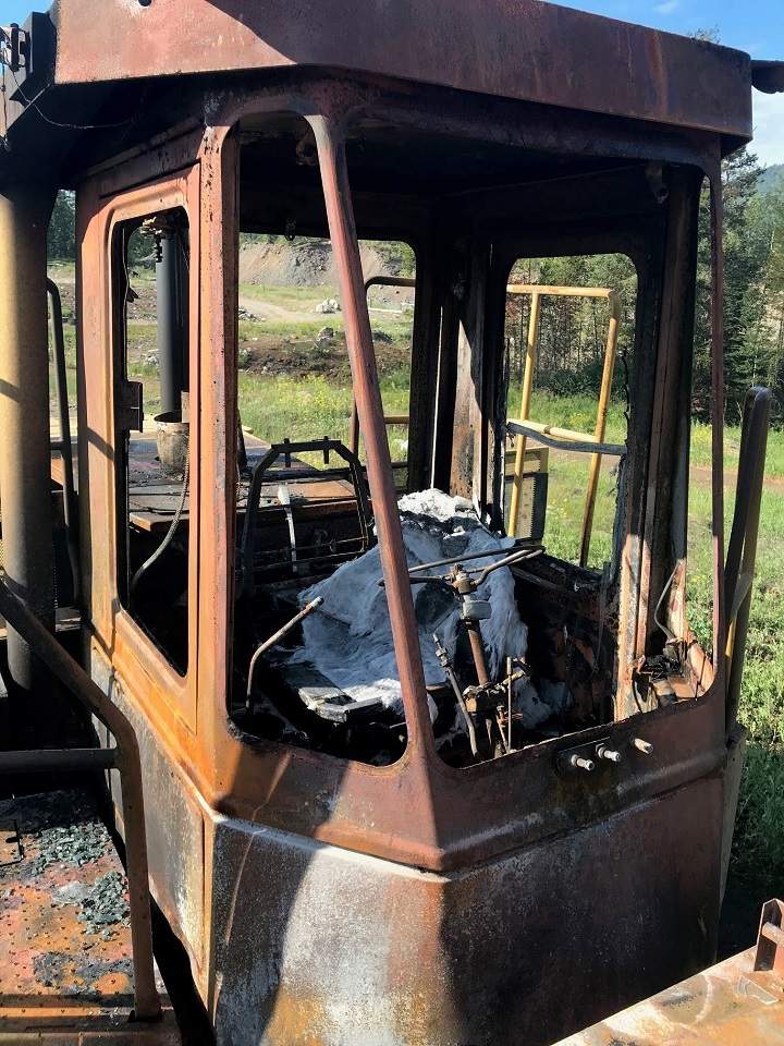 A compactor and loader were set on fire at a landfill near Greenwood, B.C.