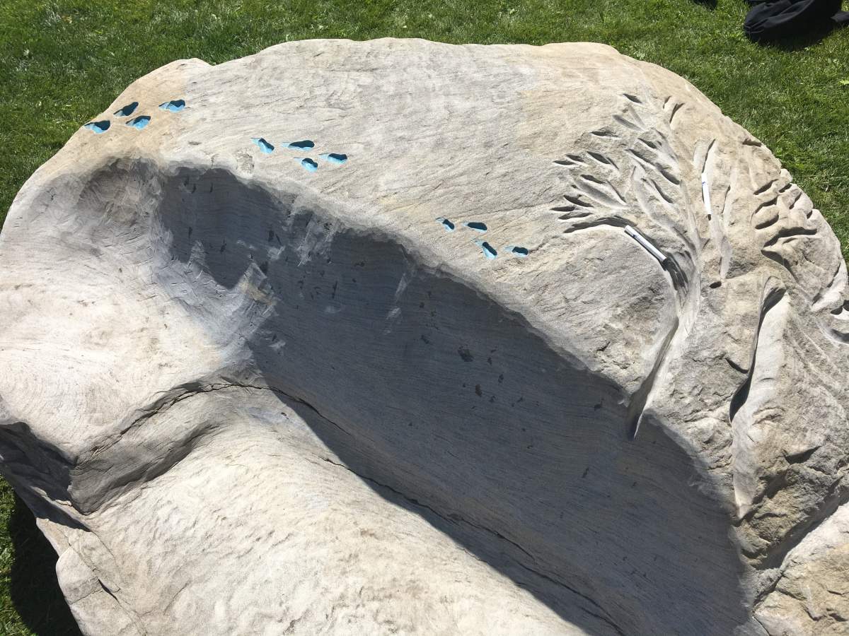 Memorial bench for Laney Ewenin