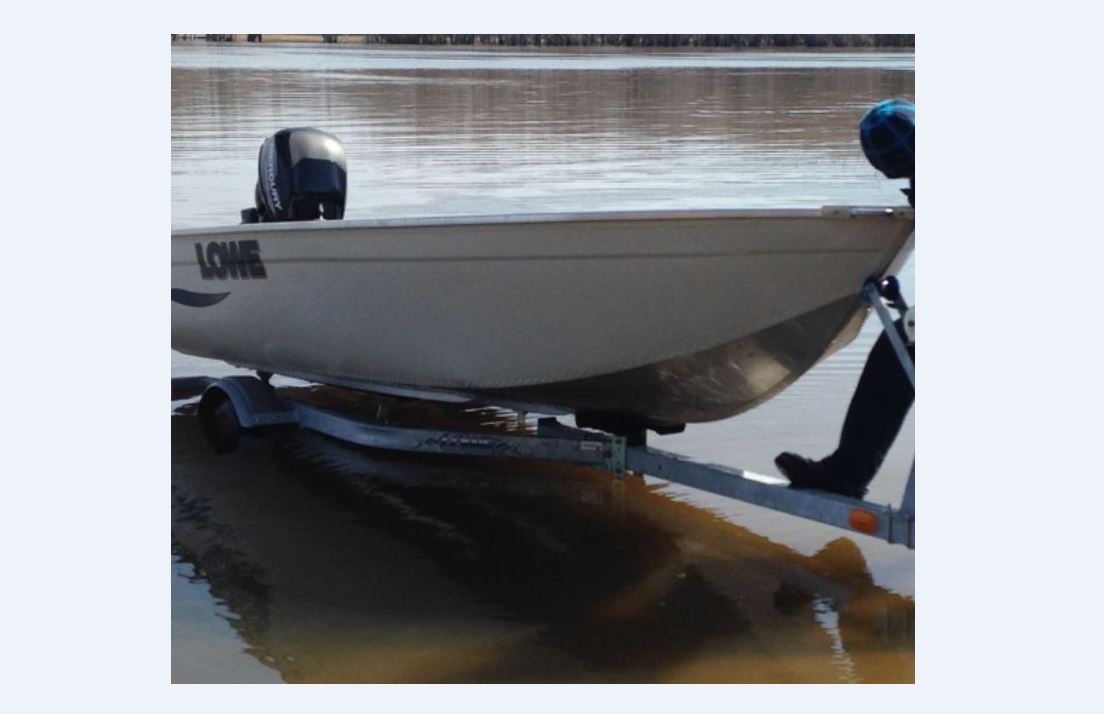 Police say this boat was stolen from a Fredericton-area campground sometime last month. 
