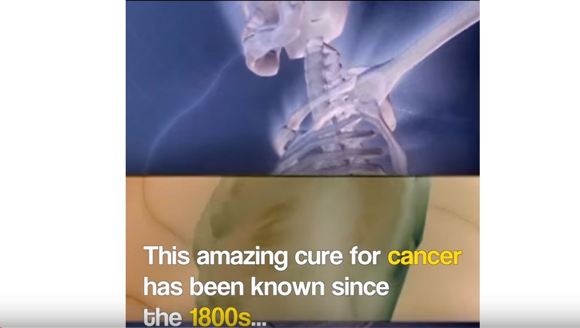 The video claims the cure for cancer has been around for years.