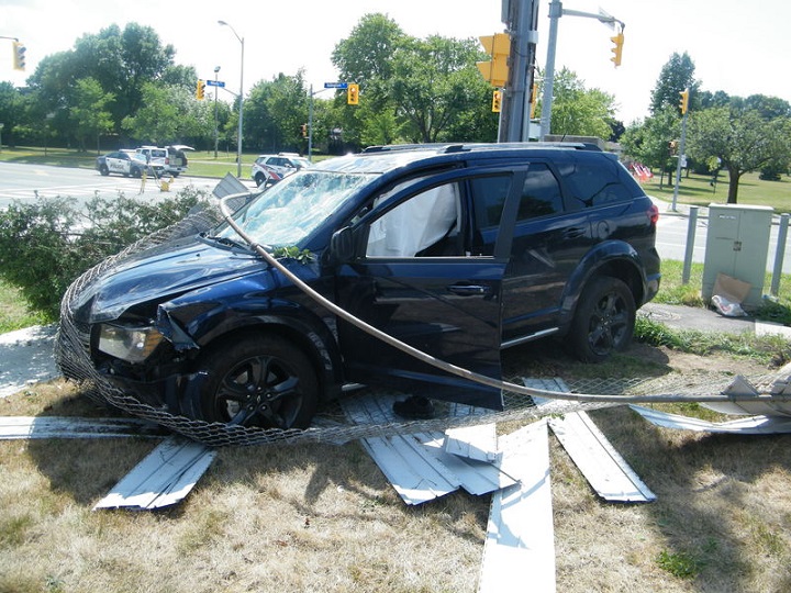 Boakye crashed his car into the fence of a home near the intersection of Islington Avenue and Milady Road.