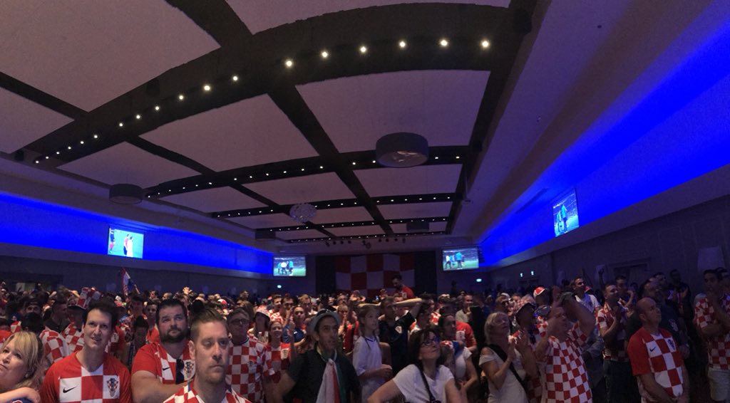An estimated 1,000 fans packed the Croatian Cultural Centre last week to watch the team defeat England.