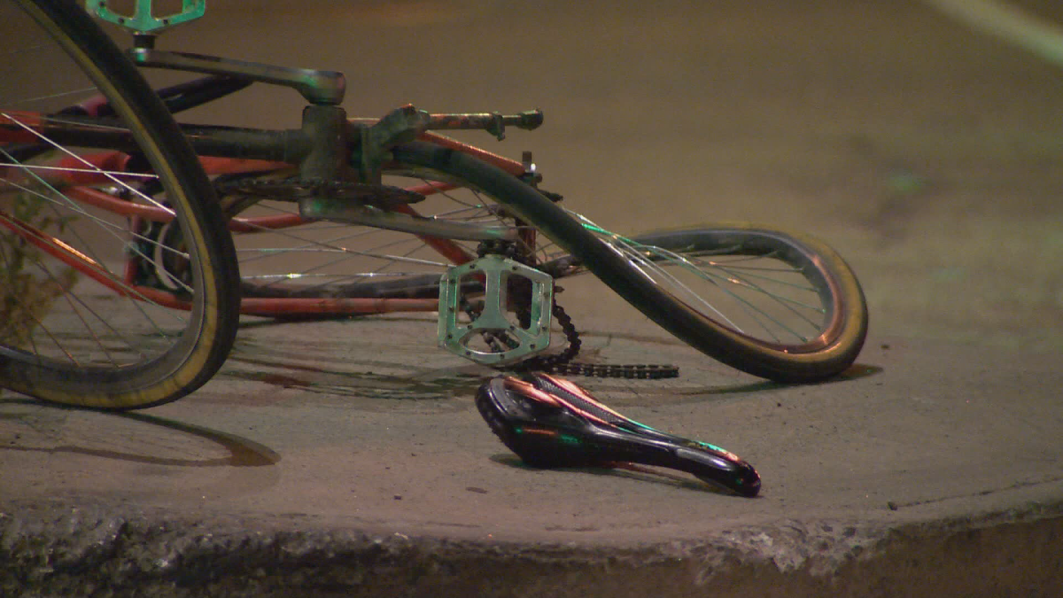 A 31-year-old cyclist is in hospital in critical condition after being involved in a collision with a vehicle in Rosemont. Monday, July 16, 2018.