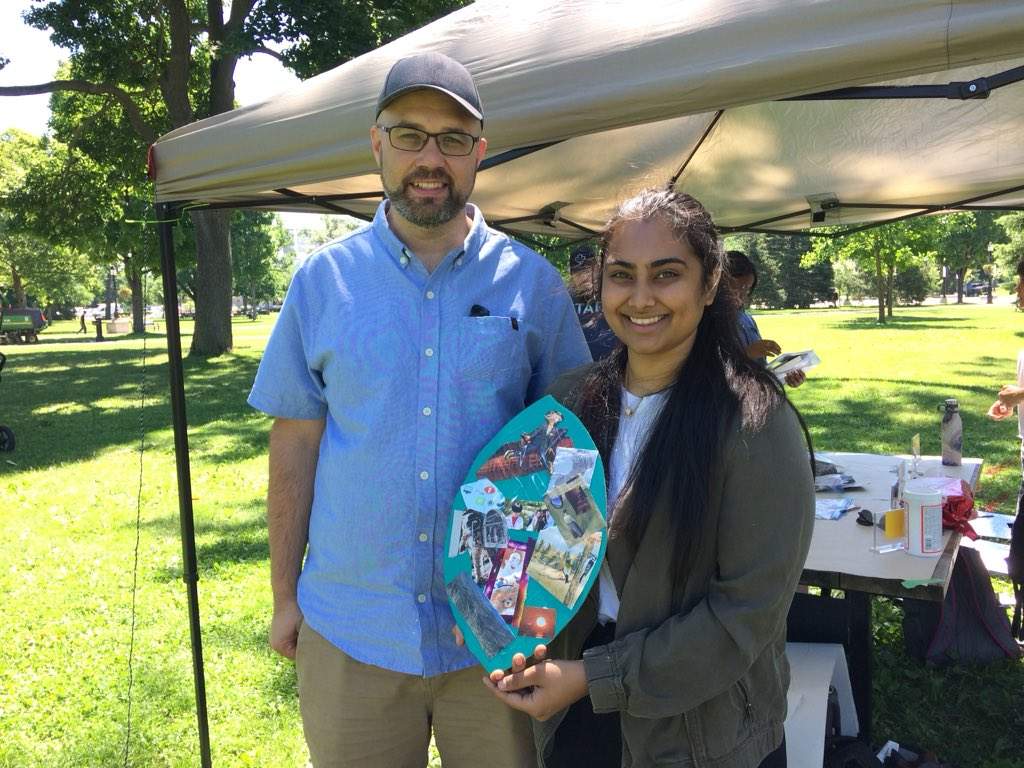 rTraction CEO and Jasmeet Dhaliwal exchanged contact information, after building this collage with the magazine cut-outs they chose and discussed with each other.