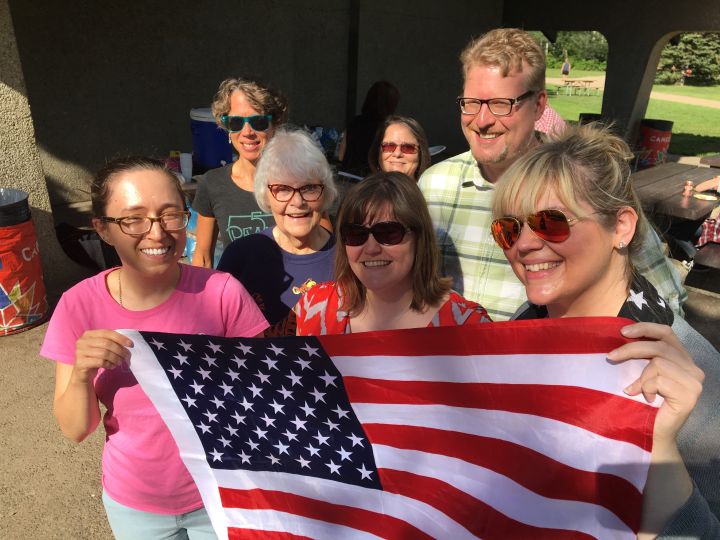 Democrats Abroad’s Edmonton chapter organize a U.S. Independence Day picnic at Hawrelak Park on Wednesday.