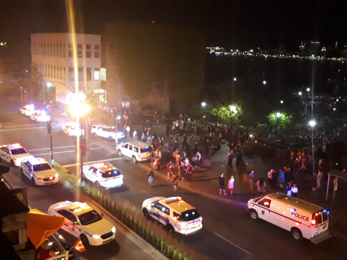 Halifax police arrested a 17-year-old man after Canada Day celebrations at Alderney Landing in Dartmouth were interrupted by a series of "physical disturbances.".