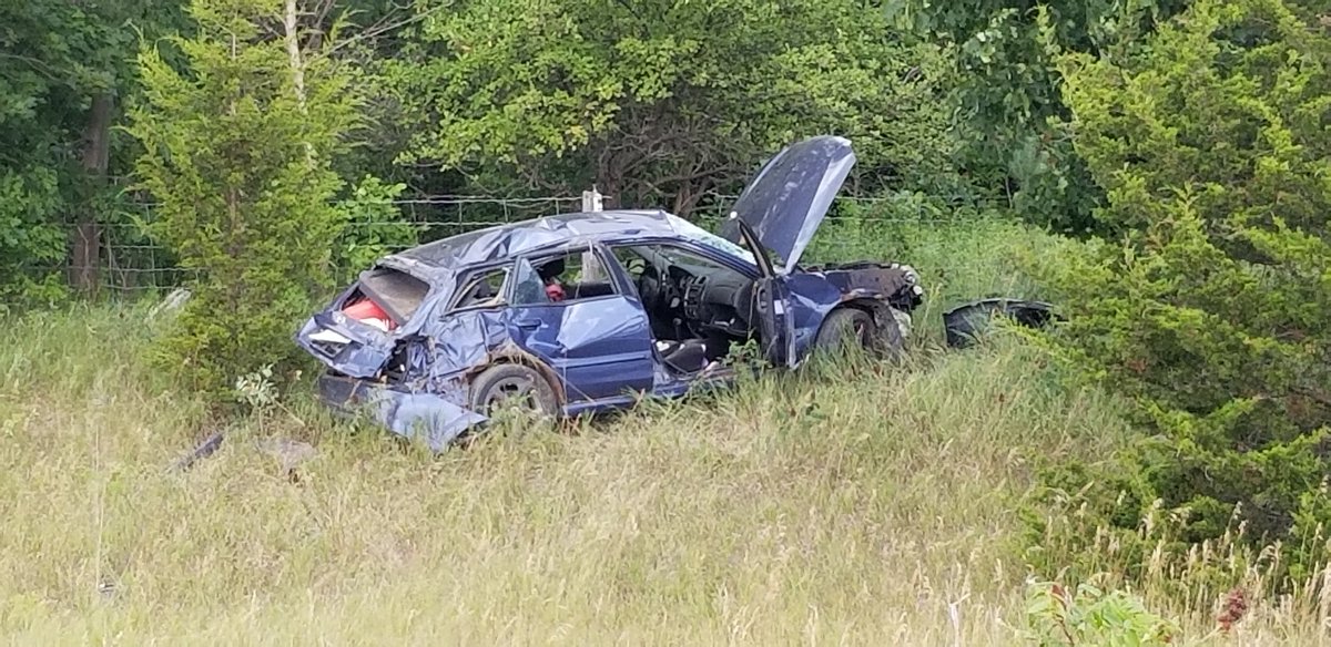 Provincial police say a male driver is in hospital with life-threatening injuries following a crash Friday, July 20, 2018.
