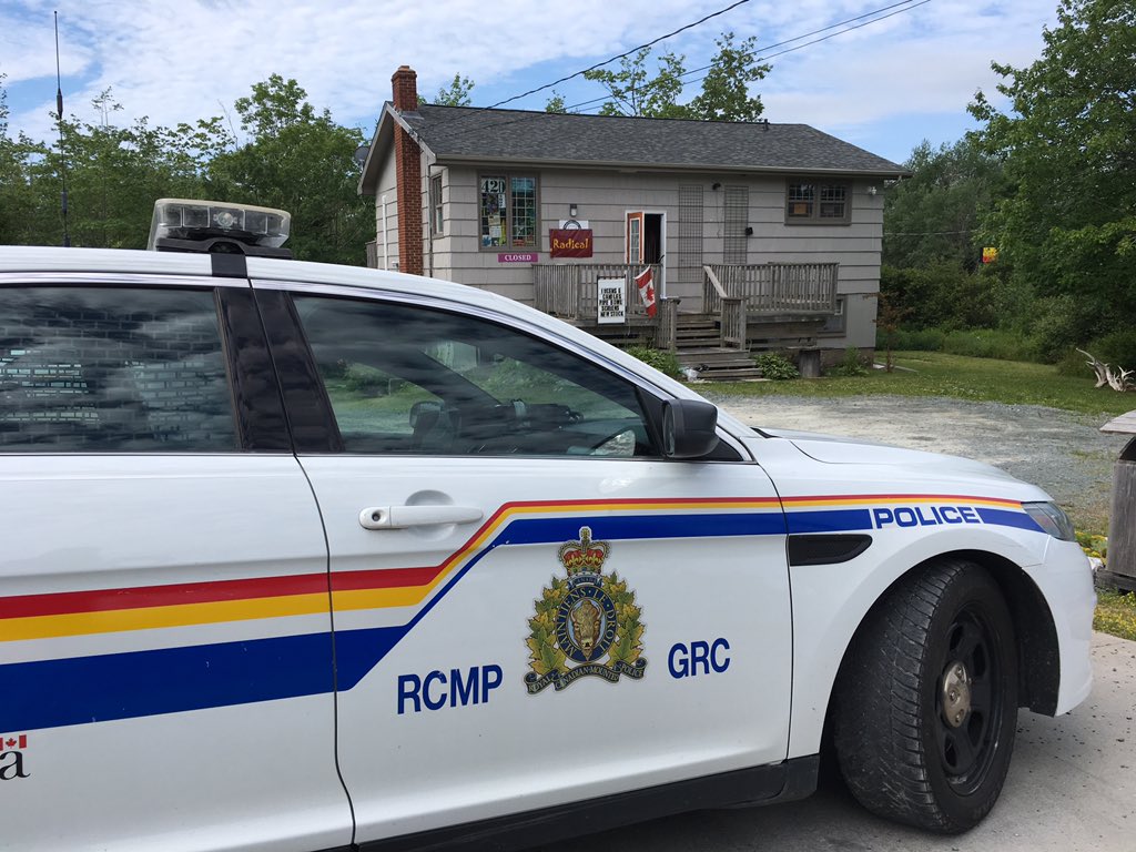 RCMP have been on scene at Farm Assists, a medical cannabis business, in Porters Lake, N.S. Monday.