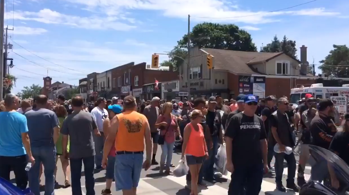 At least 140,000 people gathered in Port Dover for Friday the 13th festivities by early afternoon.
