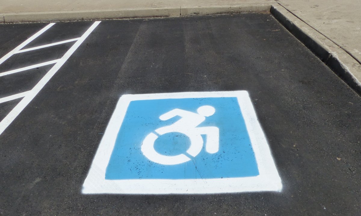 The new Dynamic Symbol of Access has been painted in parking lots across Ontario.