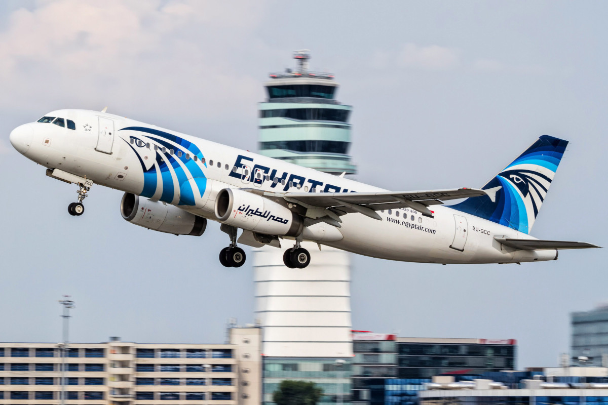 This August 21, 2015 file photo shows an EgyptAir Airbus A320 with the registration SU-GCC taking off from Vienna International Airport, Austria.