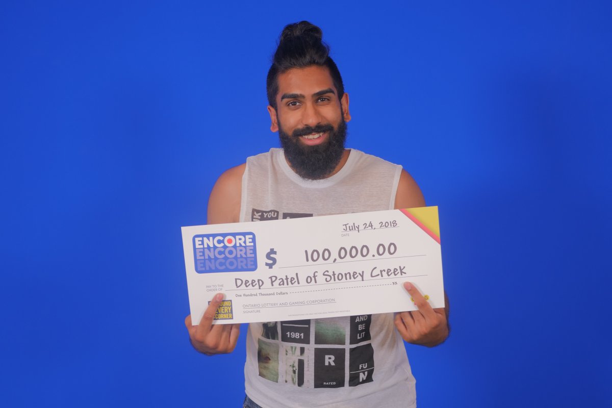 A personal trainer in Stoney Creek has won 100-thousand dollars playing Encore.