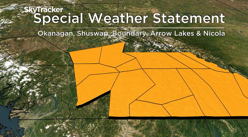 Environment Canada has issued a special weather statement for the Okanagan for strong winds on Friday.