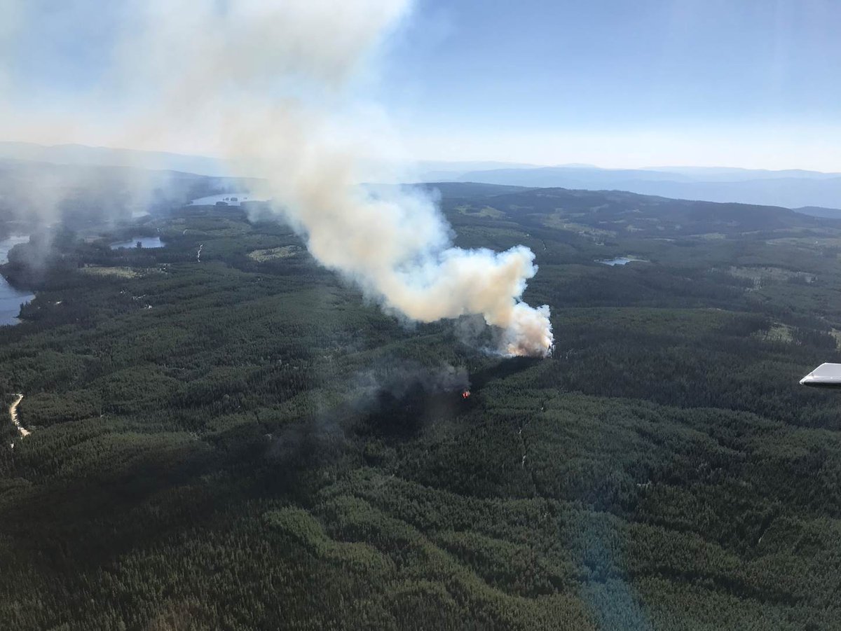 Air tankers, heavy equipment respond to wildfire burning near Coldstream - image