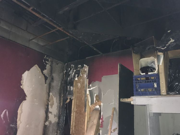 Photo taken inside The Forge following the fire on May 28.