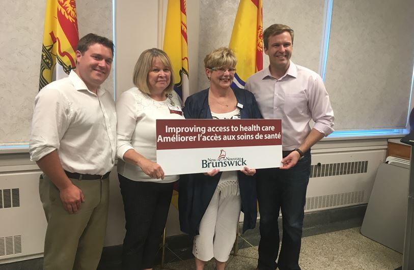 New Brunswick Premier Brian Gallant makes a funding announcement at the Charlotte County community hospital on Saturday, July 7, 2018. 