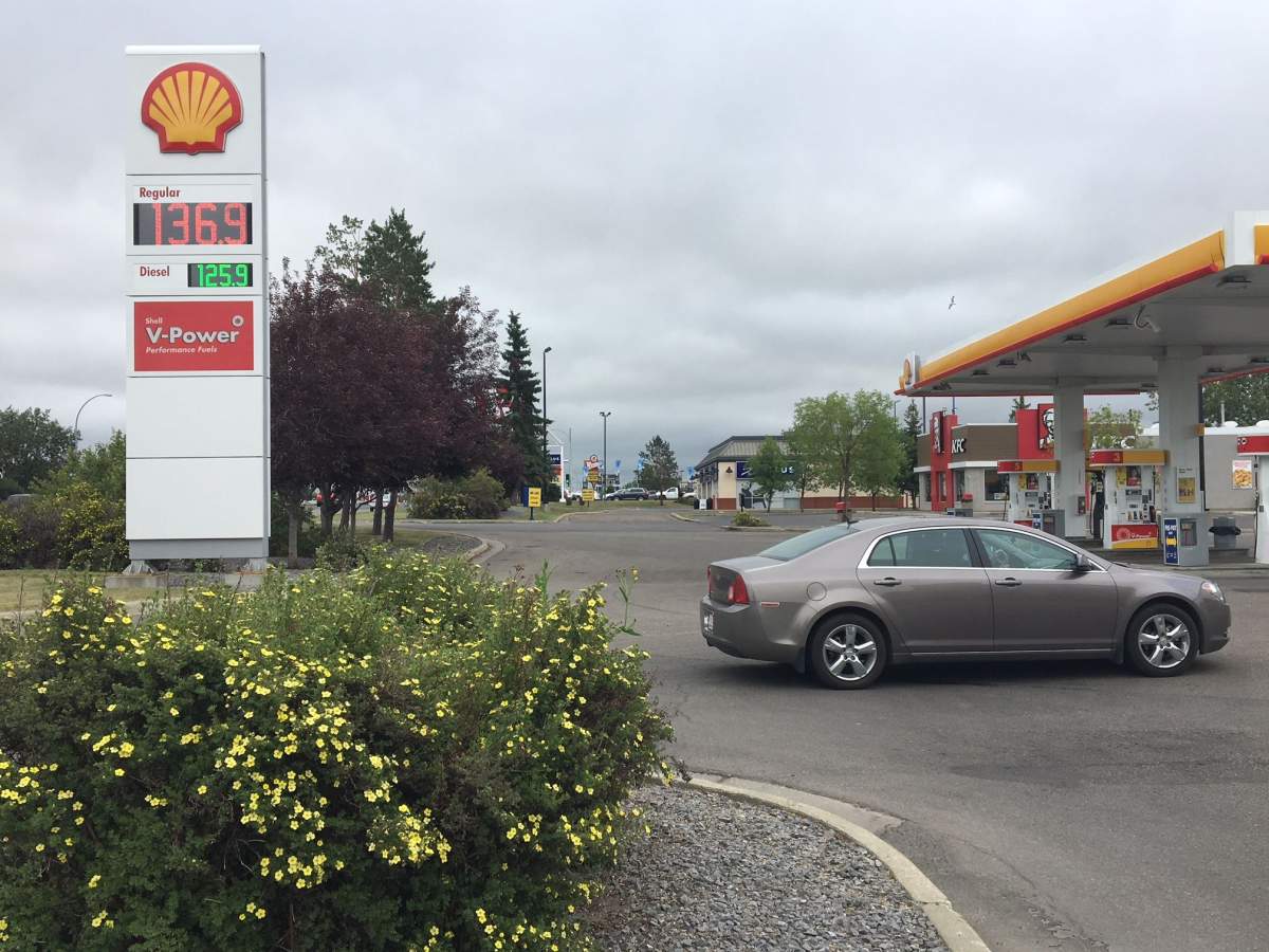 Edmonton gas prices increase to as much as $1.36 per litre at some stations, Wednesday, July 4, 2018. 