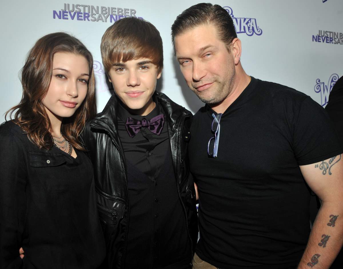 Justin Bieber was the center of attention Steven Baldwin and his daughter Haley at the New York City premiere of his 3-D film “Never Say Never” held at Regal E-Walk 13 in Times Square, the 16-year-old wore an all-black ensemble with a purple bowtie. Richard Corkery/NY Daily News Archives via Getty Images