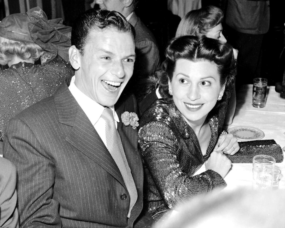 Frank and Nancy Sinatra at the Mocambo in Hollywood, Calif., on Jan. 11, 1949.