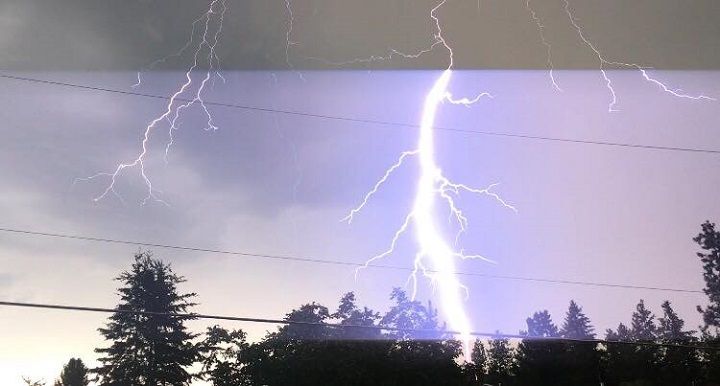 A view of the lightning from Glenrosa.