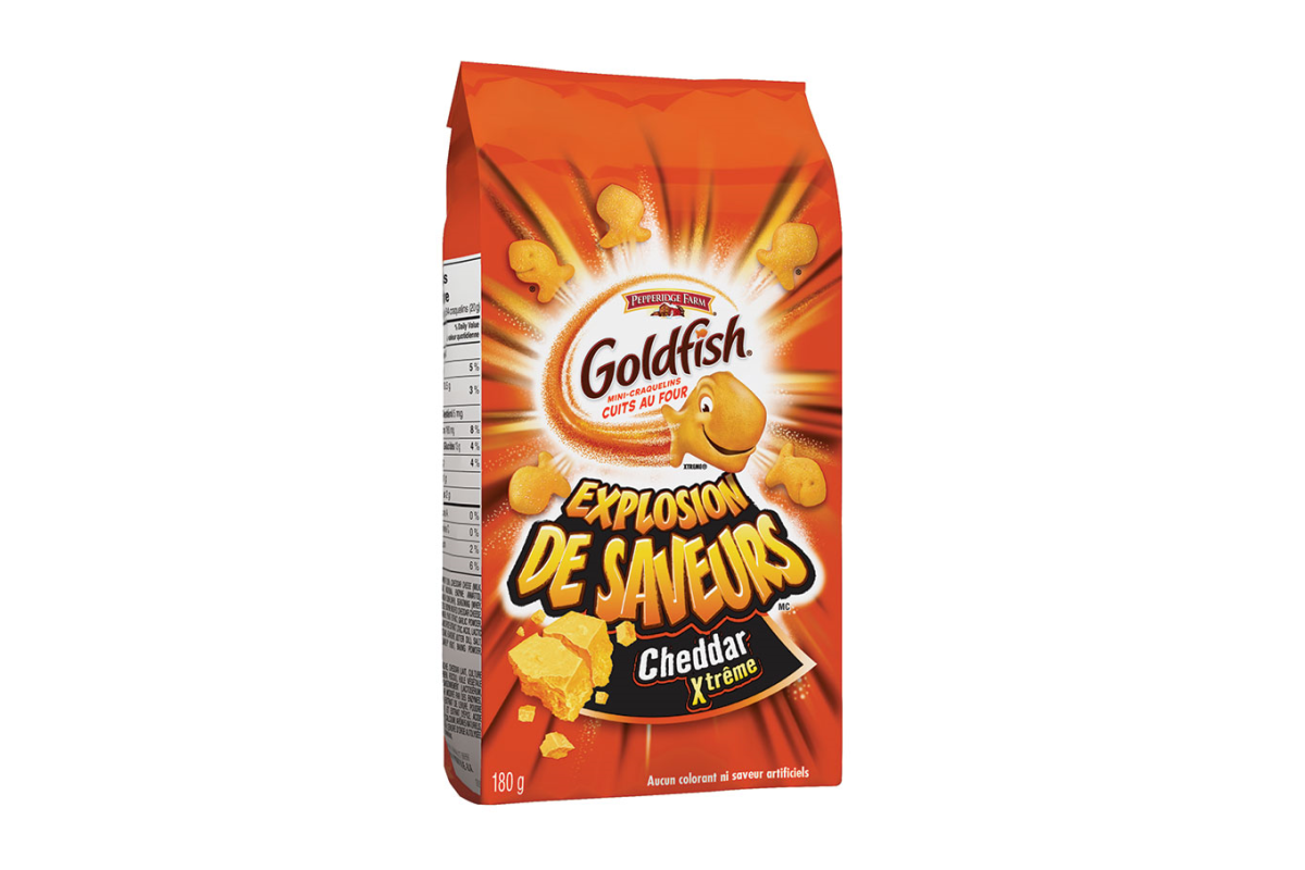 Goldfish Flavour Blasted Xtreme Cheddar Crackers.