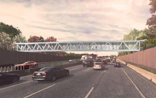 Seen here is a concept image of what the new Harmer pedestrian bridge will look like after demolition and construction is complete.