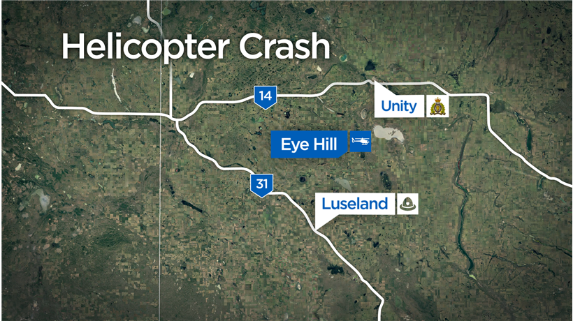 Unity RCMP, and EMS as well as the Luseland Fire Department responded to the crash