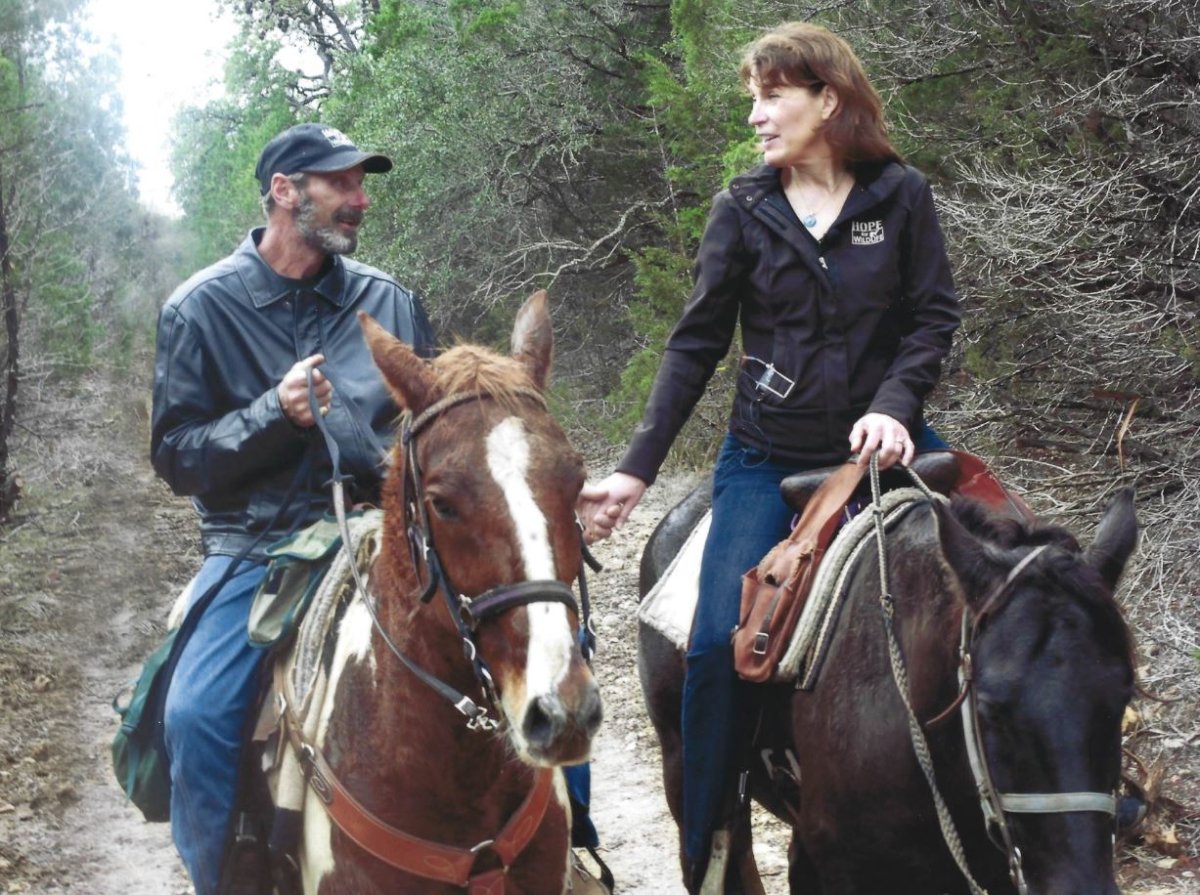 Reid Steward Patterson and Hope For Wildlife founder, Hope Swinimer, are seen in this undated photo.