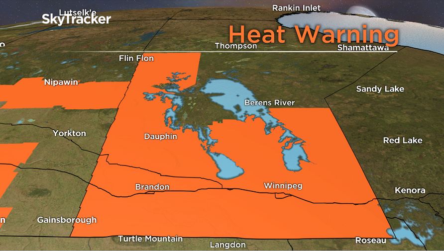 Heat warnings issued by Environment and Climate Change Canada Friday.