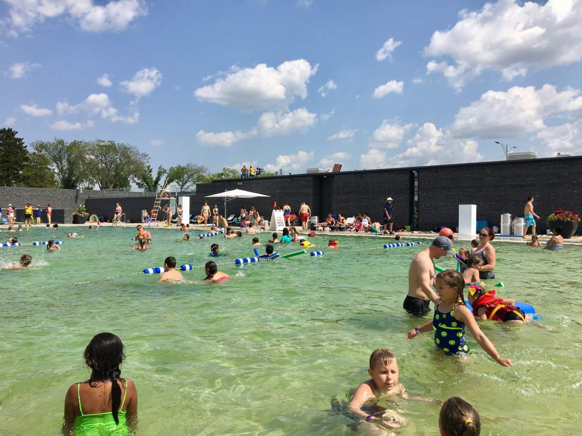 Borden Natural Swimming Pool in Edmonton is billed as Canada's first "public, man-made, natural swimming pool.".