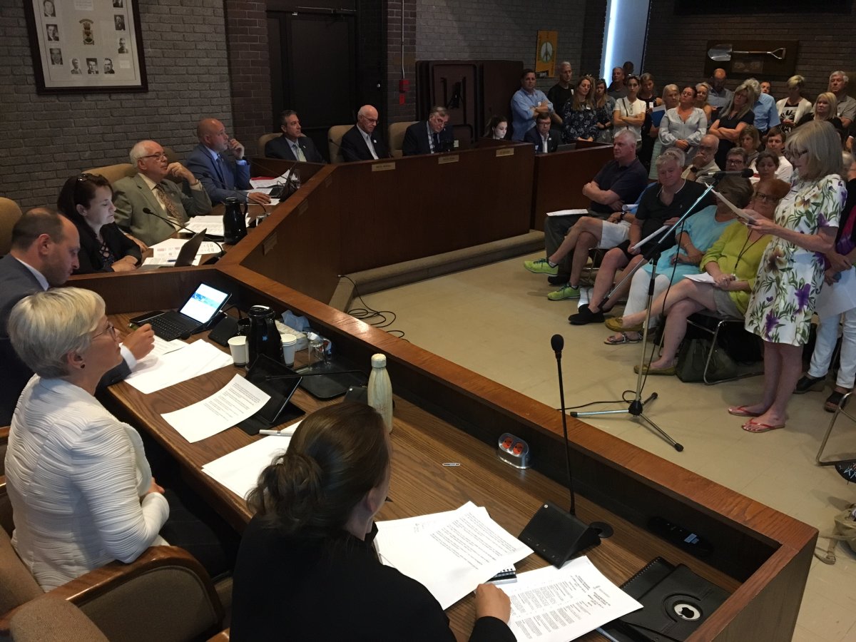 Beaconsfield residents show up at the city council meeting to discuss a ban on leaf blowers.