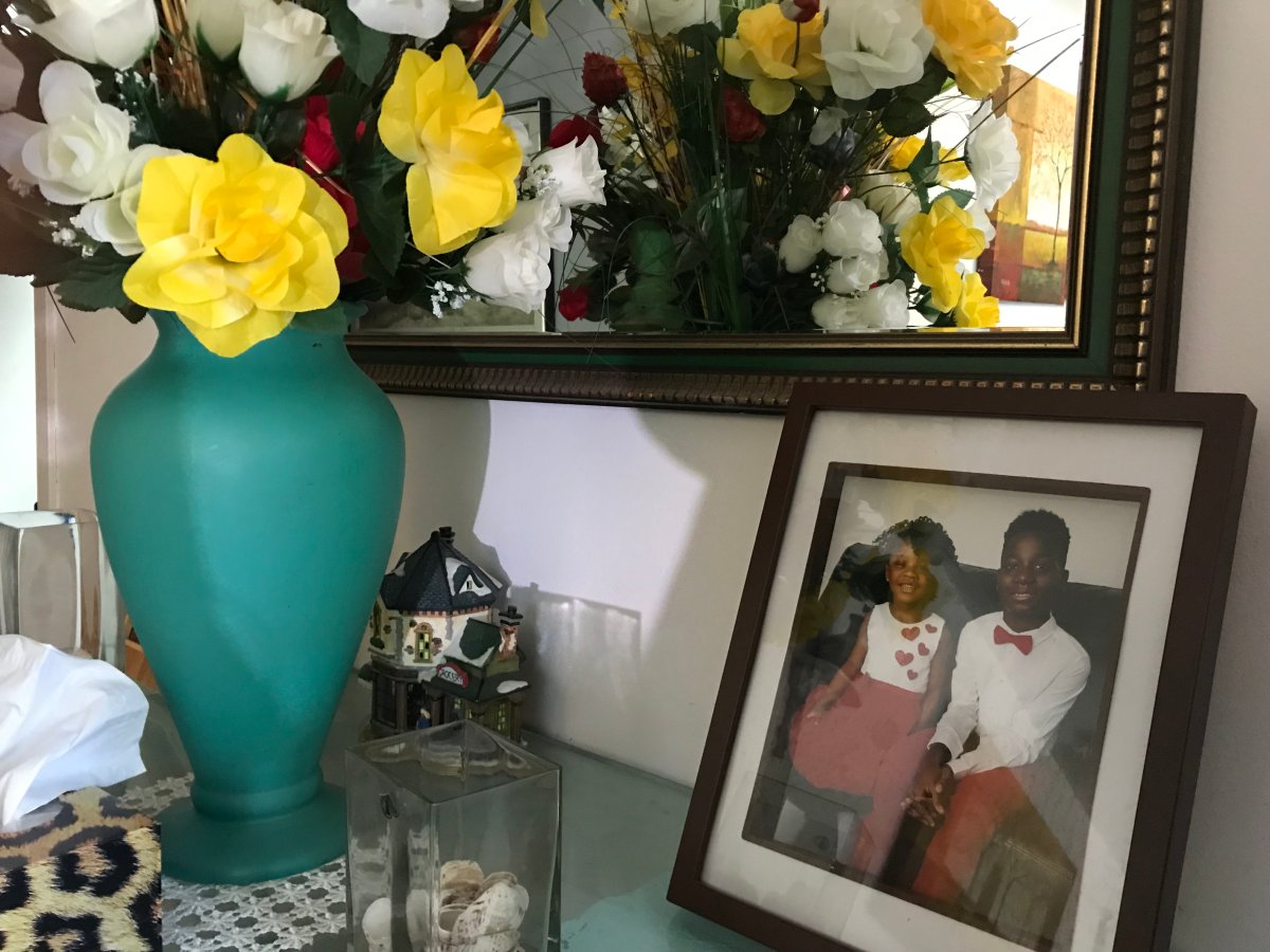 A photo of Ariel Jeffrey Kouakou at his family home.